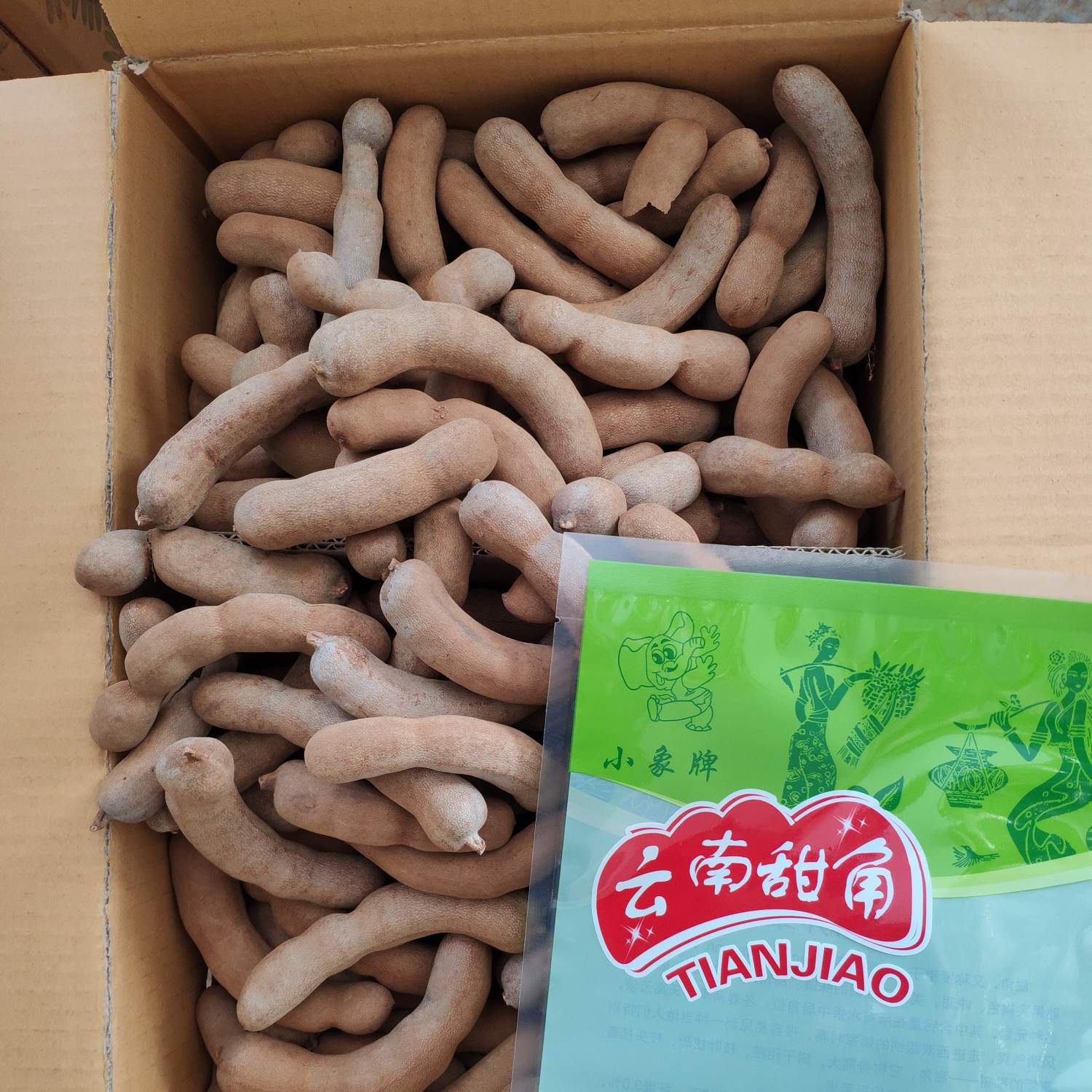 故城县批发20斤新鲜带壳水果甜角甜酸角果铺蜜饯零食罗望子电商直发