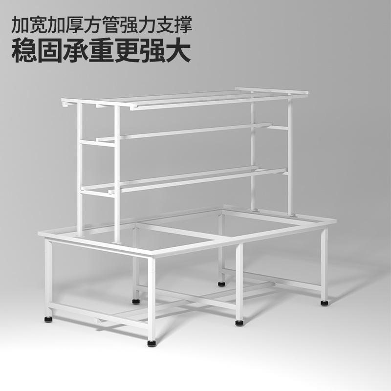 仪征市防静电单面工作台带灯装配检验台工厂操作台车间生产流水 线打包桌